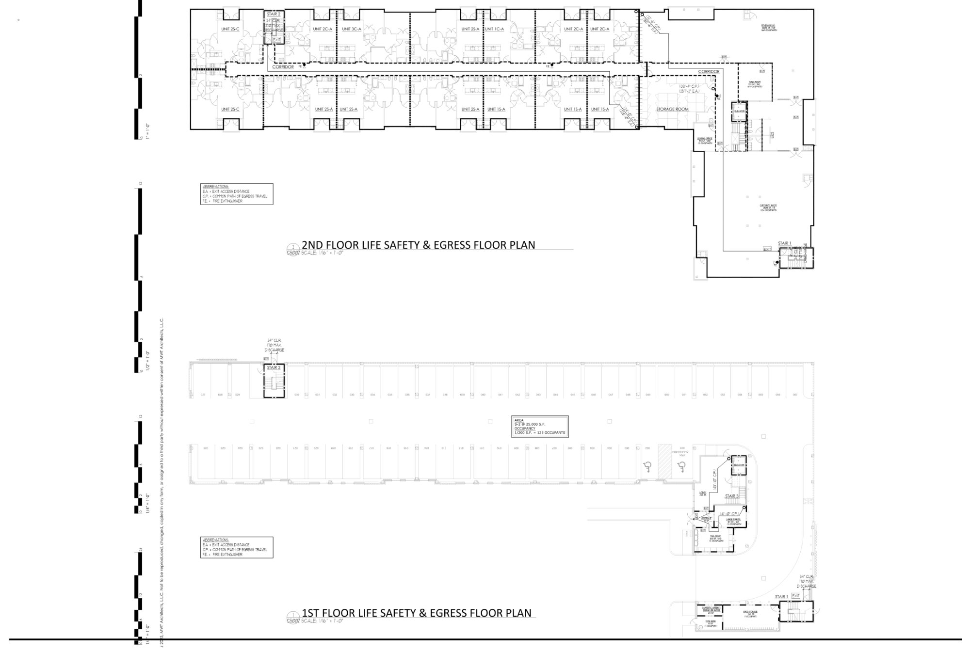 First and second floor plans